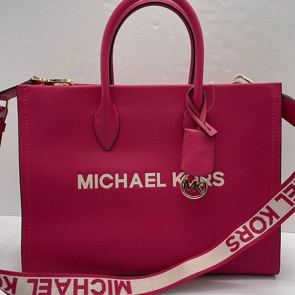 Michael Kors Mirella Md Pebbled Leather Tote Shopper Bag MK EW
Electric Pink - Picture 3 of 16